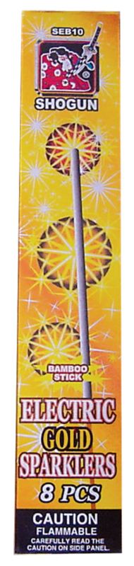 ELECTRIC GOLD SPARKLERS 10"